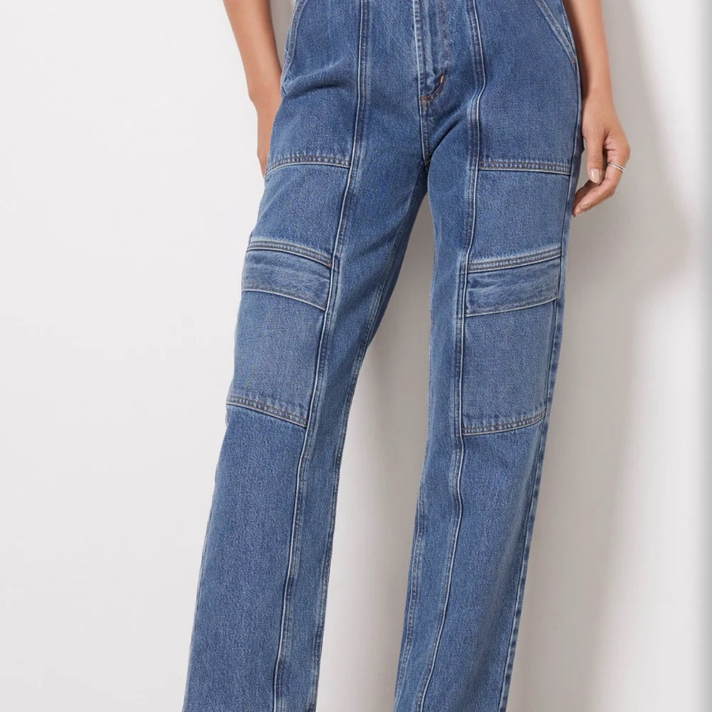 Agolde Blue Wide Leg Flare Jeans